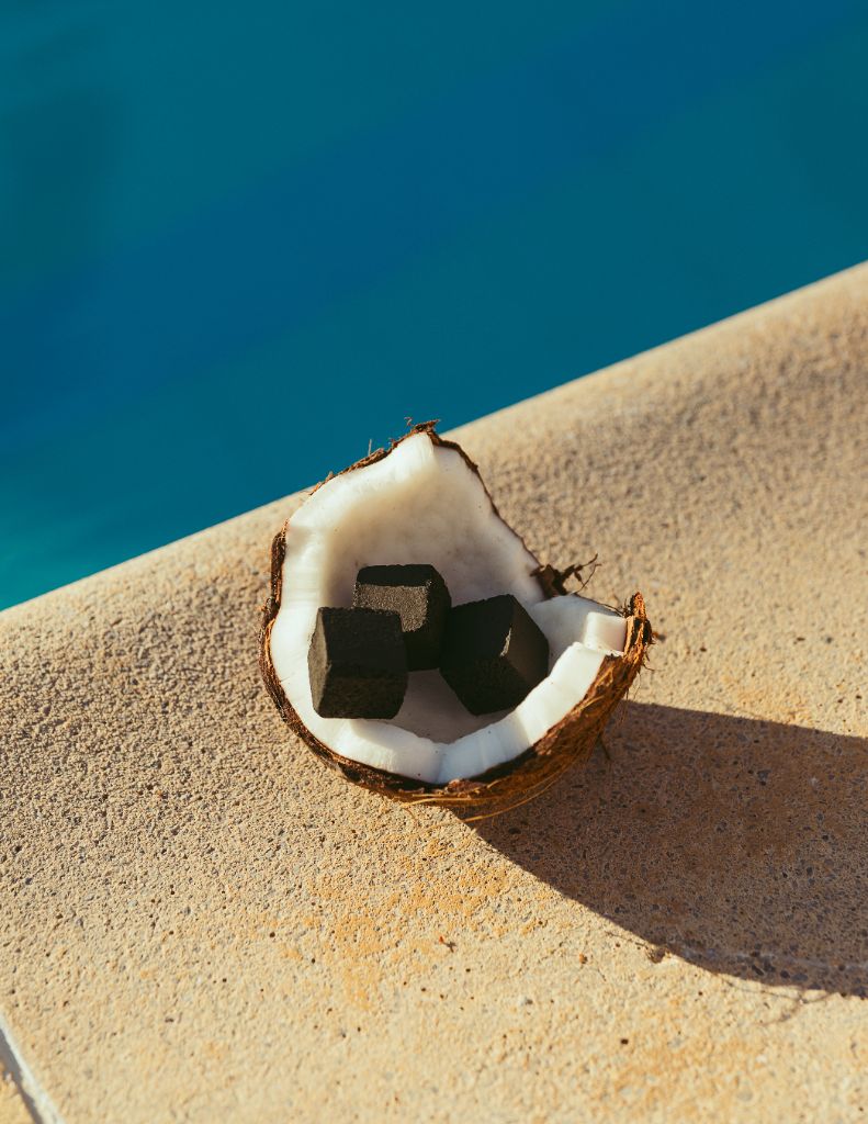 Carbón de Coco Activado En Cubitos